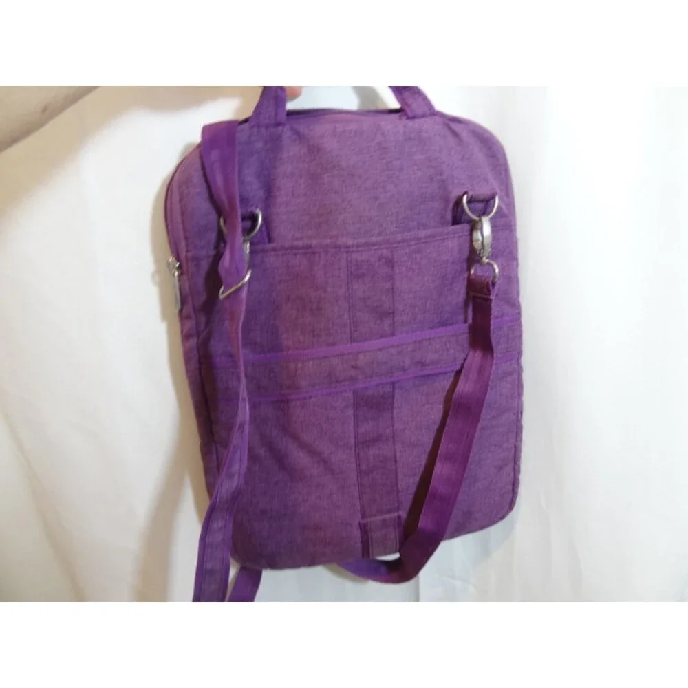 Lug Slider Laptop Tablet Pouch Sleeve - Convertible Travel Bag Purple